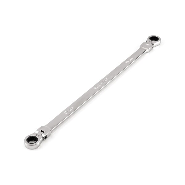 13 x 15 mm Long Flex Head 12-Point Ratcheting Box End Wrench